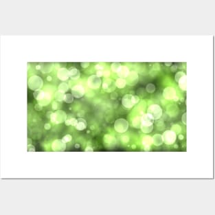 Abstract bubbles green Posters and Art